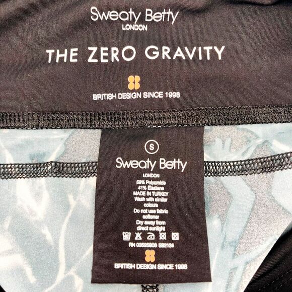 Sweaty Betty The Zero Gravity Crop Leggings Womens Size Small Blue Marble Print - Picture 5 of 6